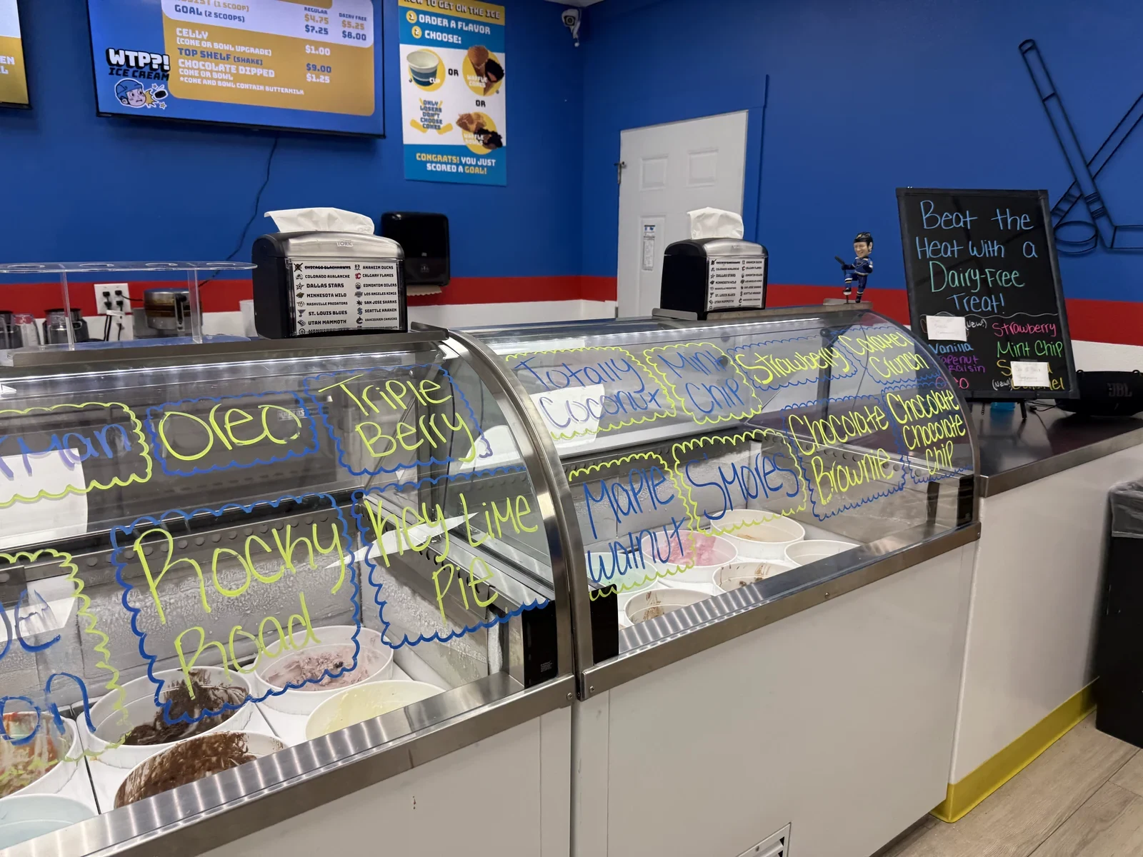Inside WTP at the ice cream counter